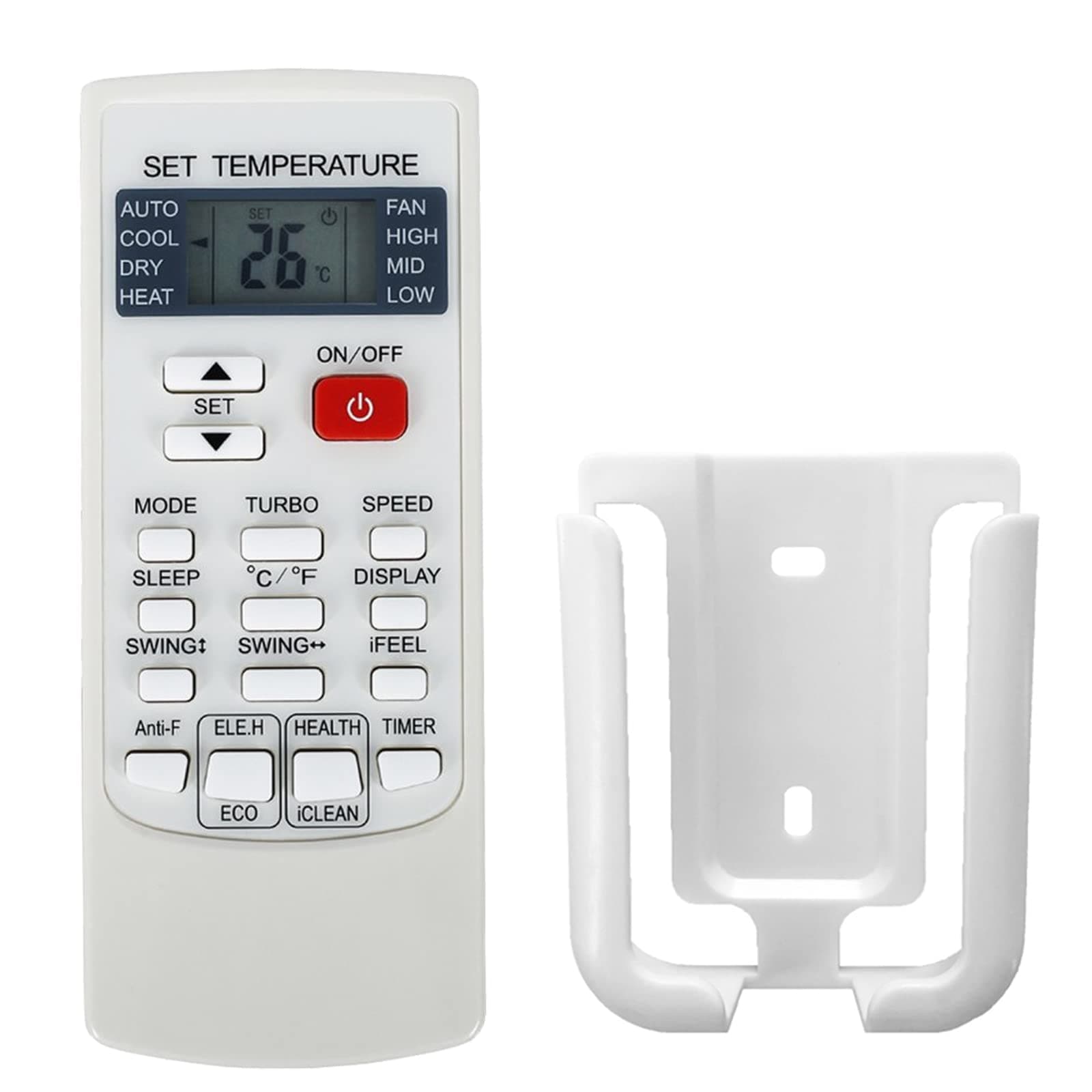 Replacement Remote Control for Klarstein Metrobreeze 9 Las Vegas Metrobreeze 12 Las Vegas 10031384 10031385 10031386 Split Type Wall Mounted AC Air Condtioner