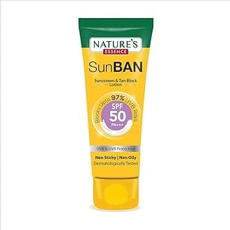 NATURES ESSENCE Sunban Spf 50 Pa+++ Sunscreen & Tan Block Lotion, 30Ml