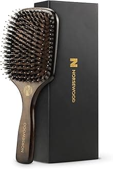Boar Bristle Hair Brush Set, Soft Bristle Detangler for Long, Short, Thin, Curly, Straight, or Wavy, Hairbrush for Enhancing Shine, Great for Men, Women, and Kids