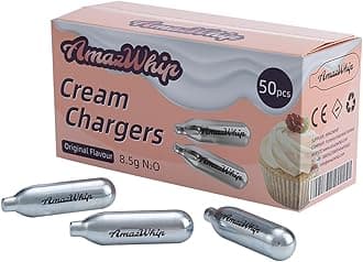 8.5g Cream Chargers, Whipped Cream Cartridge PACK OF 50 For Whip Cream Charger Dispensers (50 pack)