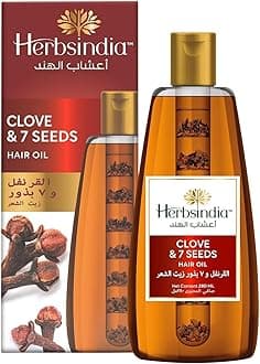 Herbsindia Clove & 7 Herbal Seeds Hair Oil With Nourish Tube | For Thicker & Shinier Hair| Silicone & Paraben Free | All Hair Types| 280ml