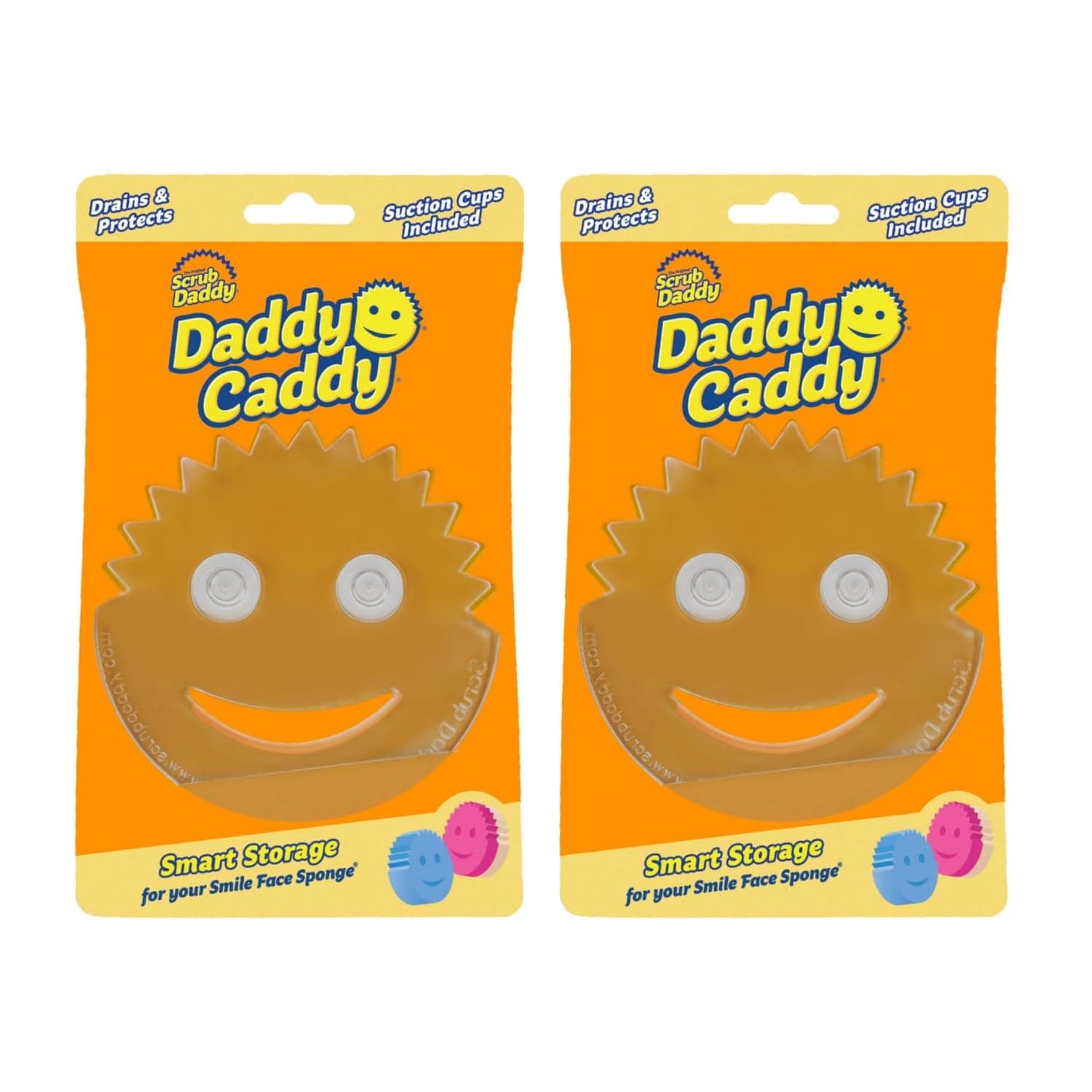 Holder for Sink Caddy Dish Sponge & Cleaning Organiser, Quick Dry Kitchen Accessory, Bathroom Organiser, Washing Accessories, Under Sink Sponge Holder 2 Pack