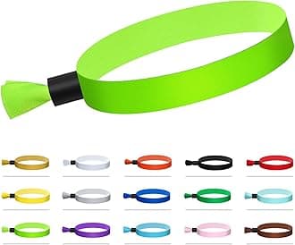 100 Pcs Cloth Event Wristband, Disposable Wristbands for Events, Colored Wristbands Events,for Lightweight Concert,Club Entrance Wrist Strap Party Wristband Event (Color : Green2)
