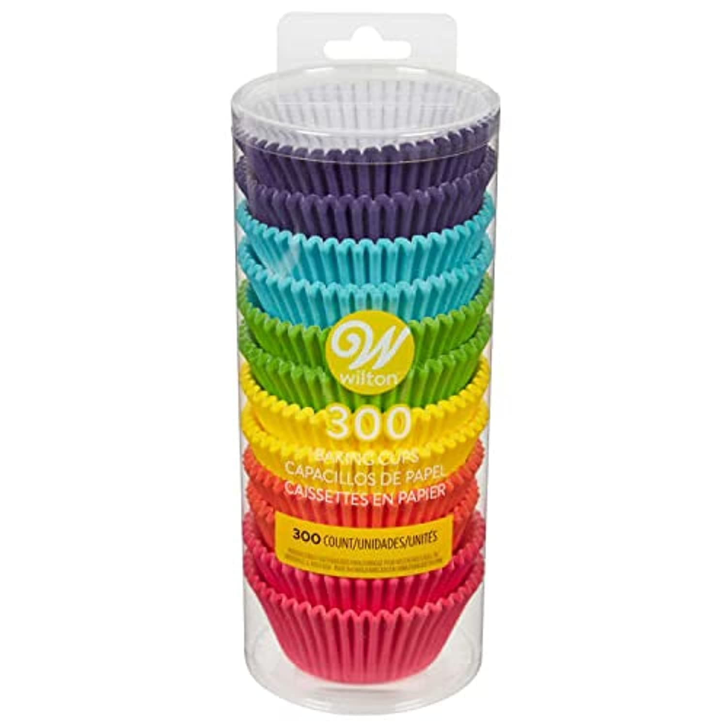 Wilton Rainbow Bright Baking Cups 300 Pieces, 153561, Multi Color