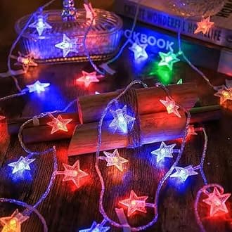 fizzytech Star LED String Lights – 15 LED 3 Meter Multicolour Copper Wire Fairy Lights for Window, Wall, Garden, Diwali, Christmas, Wedding & Home Decoration