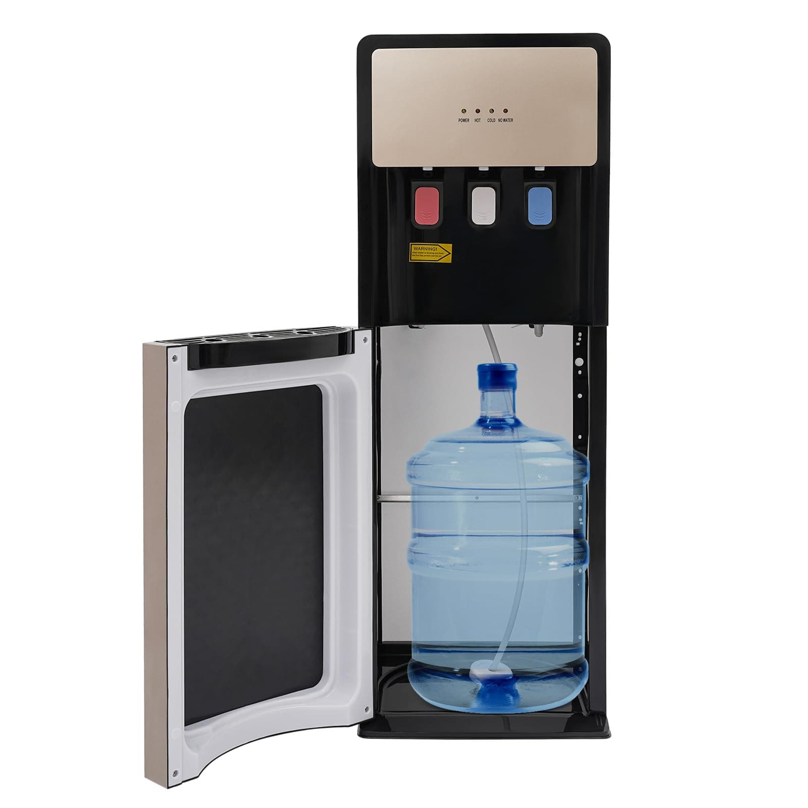 Bottom Loading Water Cooler Dispenser, 5 Gallon Bottle Water Cooler Cold/Hot Water Cooler with 3 Temperature Settings Removable Drip Tray for Home Office Use