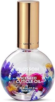 Blossom Hydrating, Moisturizing, Strengthening, Scented Cuticle Oil, Infused with Real Flowers, Made in USA, 0.92 fl. oz, Grape