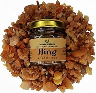 Indiana Organic Hing 23 g whole sabut | trongest Pure Asafoetida| Hing from Uzbekistan | Gluten-Free | No Atta | No Maida | Chemical-Free | Organic | Harvest 2025 - 23 gram | Lab tested as per Elisa method