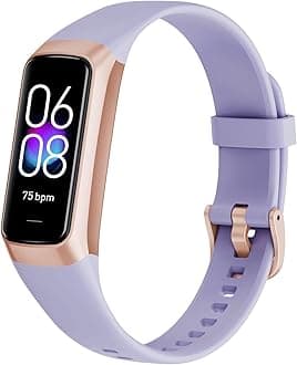 Fitness Tracker with 24/7 Heart Rate Blood Oxygen Sleep Monitor,Activity Tracker with 1.1" AMOLED Touch Color Screen, Multiple Sport Modes Step Counter,IP68 Waterproof for Women Men (Purple)