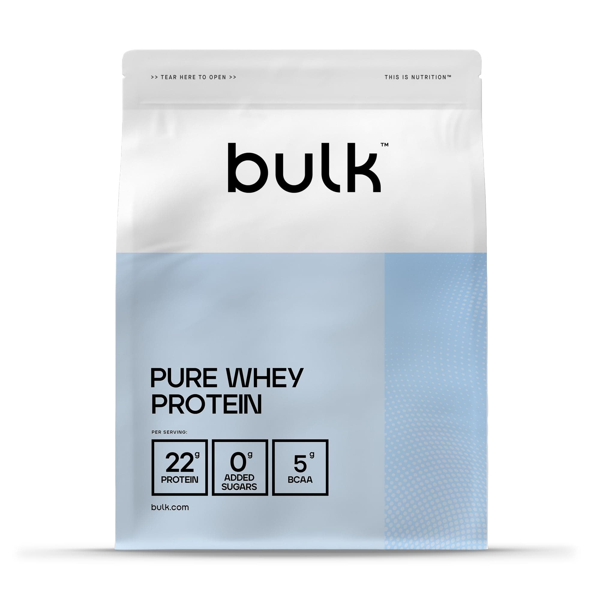 Bulk Pure Whey Protein Powder | Raspberry | 22g Protein and 5g BCAAs per Scoop | Whey Concentrate Shake | Low Sugar | Supports Muscle Growth and Repair | Smooth Mixing | Vegetarian | 500g