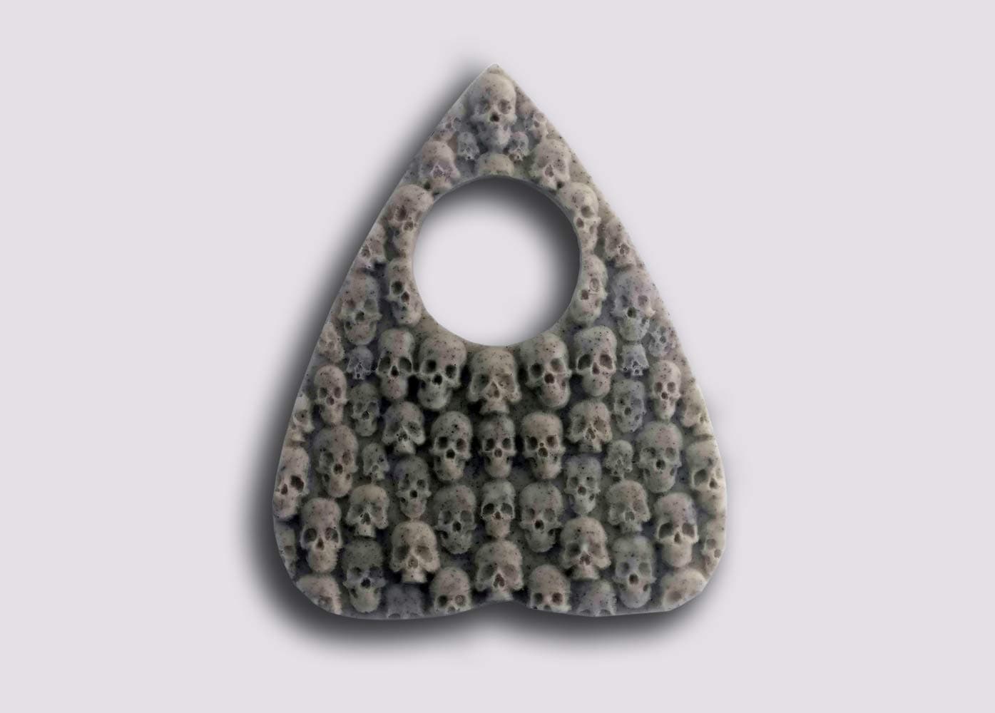 Planchette featuring Catacomb of Skulls design made with Real Bones, For Use With Ouija Board, Necklace, Jewellery