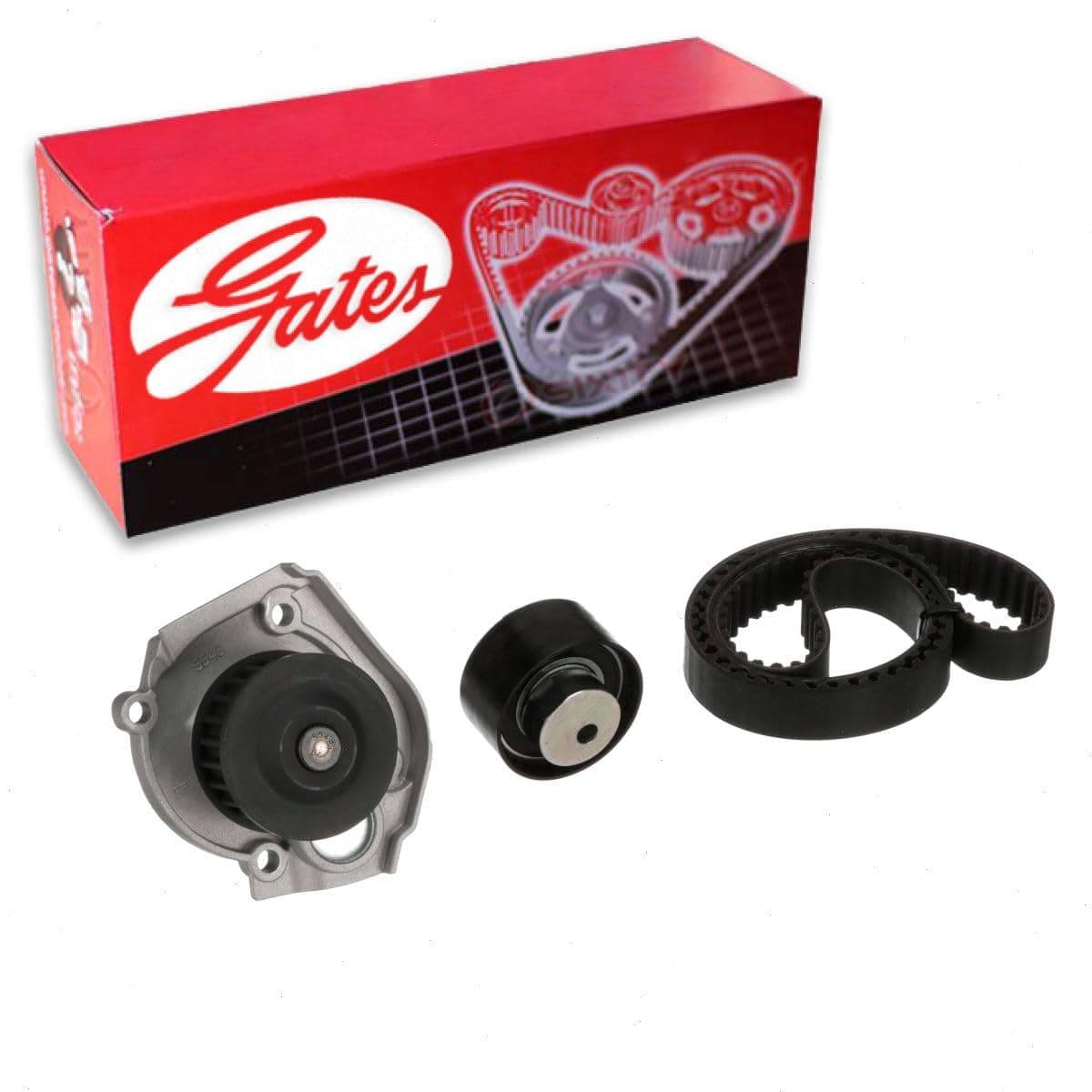 Gates TCKWP345 PowerGrip Premium Timing Belt Component Kit with Water Pump