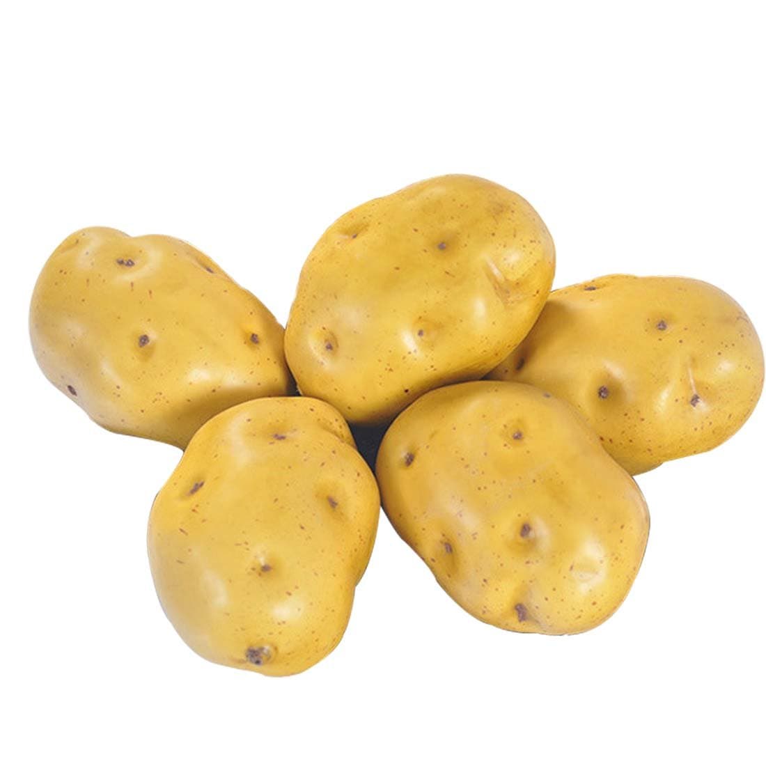 Lorigun Foam Fake Potatos Simulation Bubble Fruits & Vegetables Emotion Arrangement Scenes Props Simulation Potato X 5Pcs