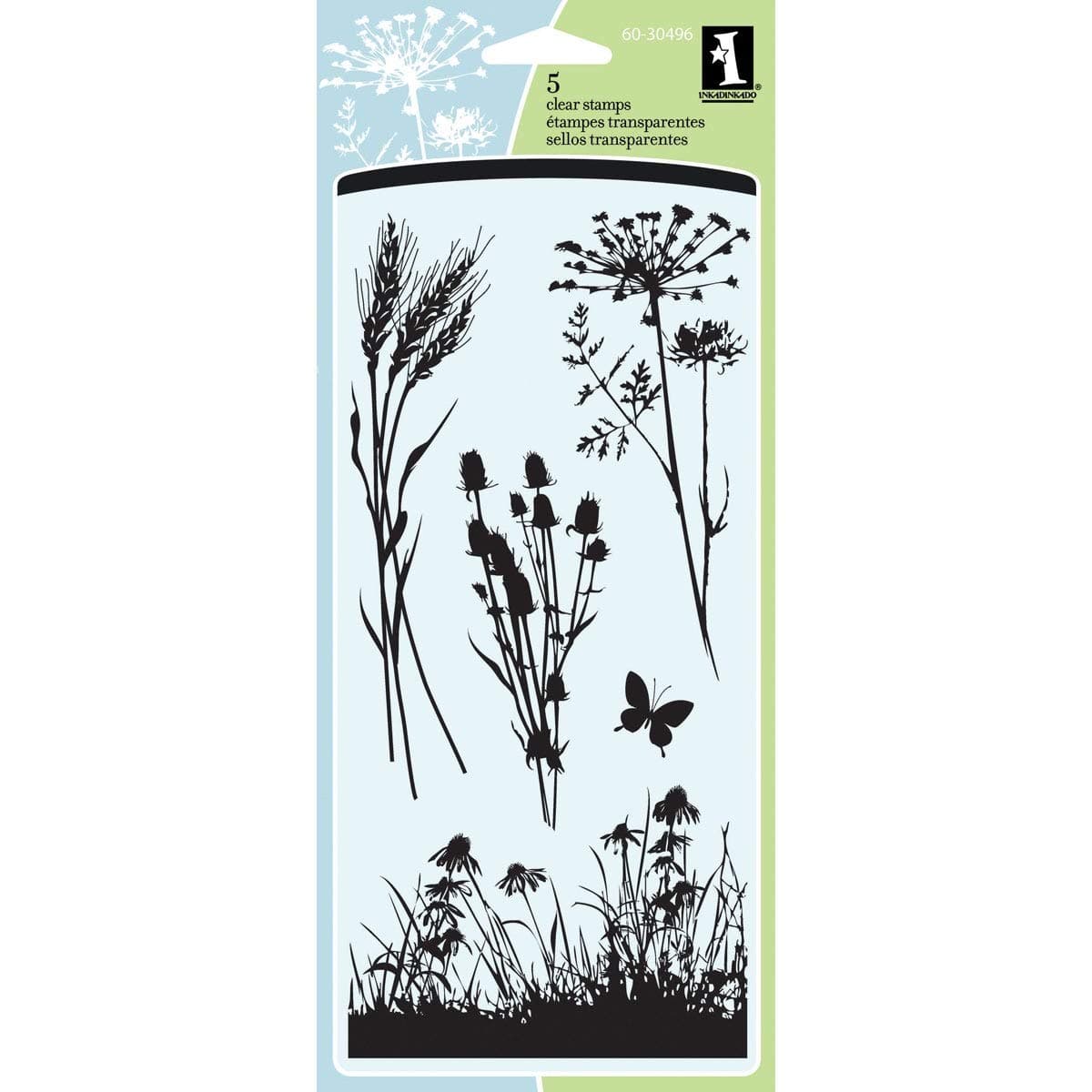 Meadow Floral Clear Stamp Set, 5 pc