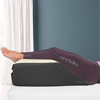 Leg Rest Wedge Pillow - Memory Foam Clinical Therapeutic Grade Post Surgery Bed Rest Recovery Leg Back Hip Pain Circulation Elevating Leg Pillow COLOUR: Grey