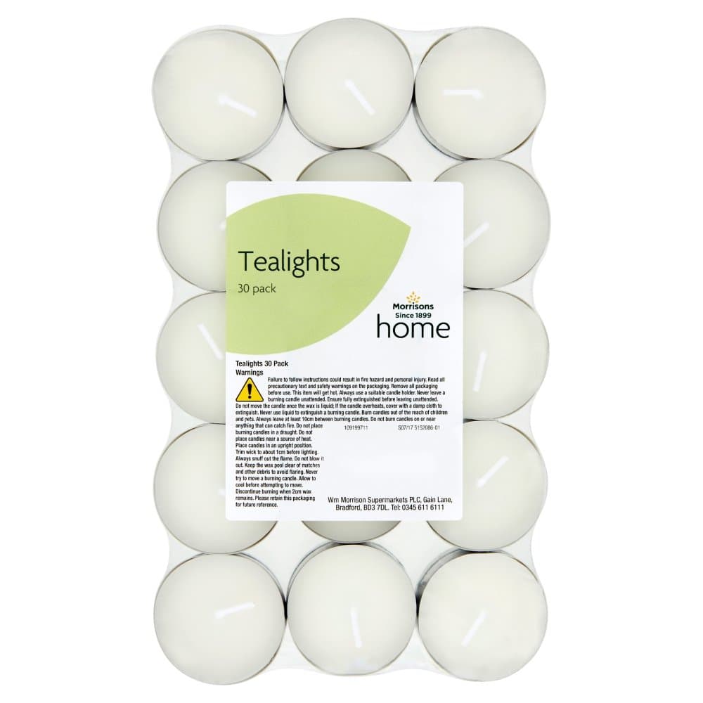Morrisons Tealights Candles, Pack of 30