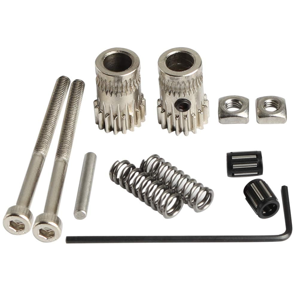 BCZAMD 3D Printer Accessories MK2/MK2.5/MK3 Parts Extruder Driving Gear Kit Dual Gears Steel Pulleys Kit Gears Extrusion Wheel for Prus i3 DIY