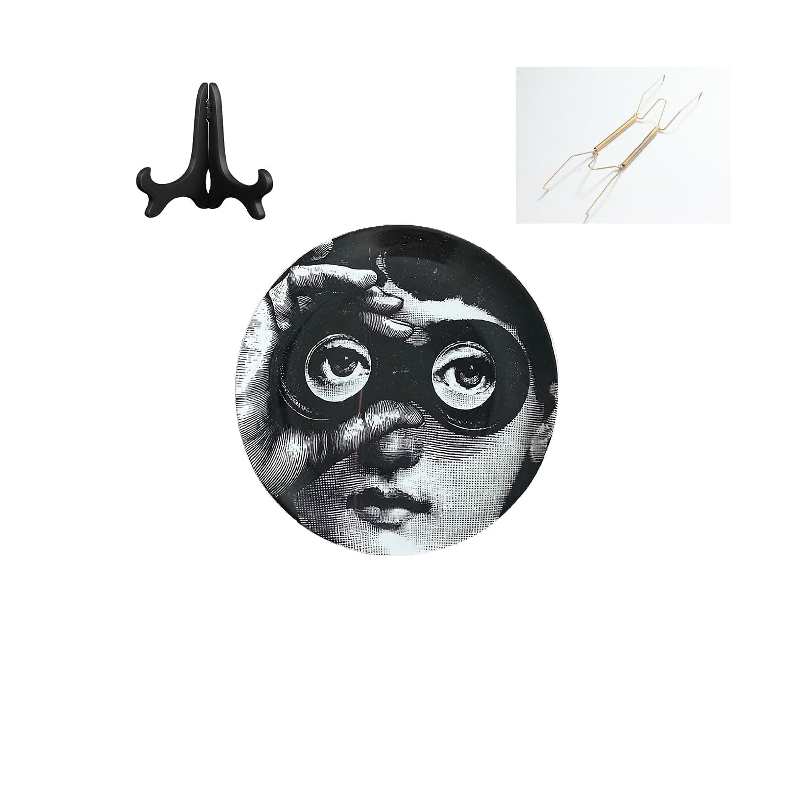 Decorative Plates Handmade Ceramic Ornament for Home&Office Wall Decors (with Hanger) (F2)