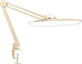 Neatfi XL 2200 Lumens 24W LED Desk Lamp – Shadow-Free Task Lighting | 4-Level Dimming | Home Office & Crafts Use | 20-Inch Wide Head (Gold, Non-CCT with Clamp)