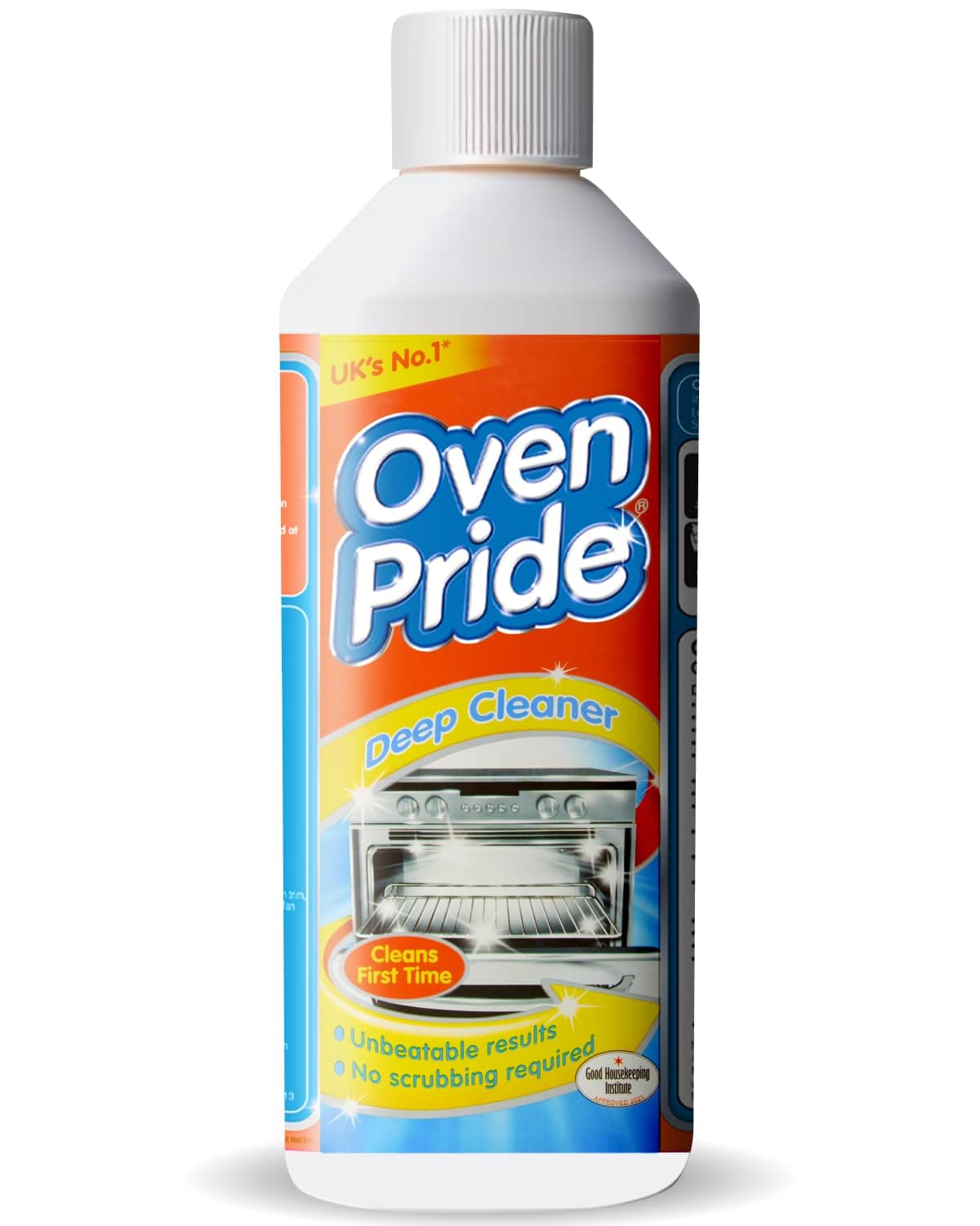 Oven Pride 16.9 fl oz (500 ml) complete kit with SAFETY Gloves and SMART bag for Rack + Grill Easy cleaning Degreases oven without need for scrubbing, oven pride co