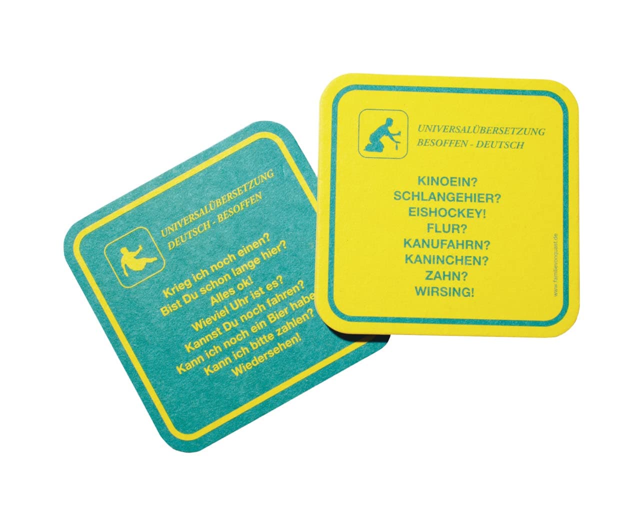 Coaster 30 Pieces Universal Translator aleman-emborrachado