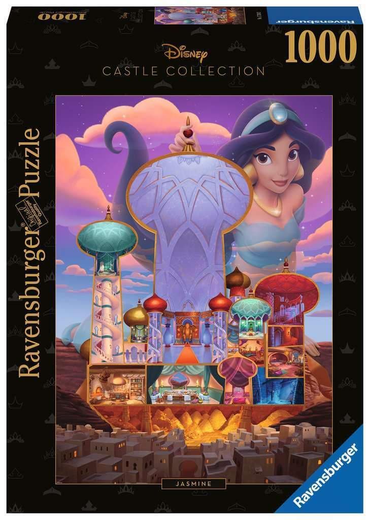 Disney Castle Puzzle: Jasmine Edition | 1000-Piece Jigsaw | Unique Softclick Technology | Agrabah Palace Theme | FSC Certified