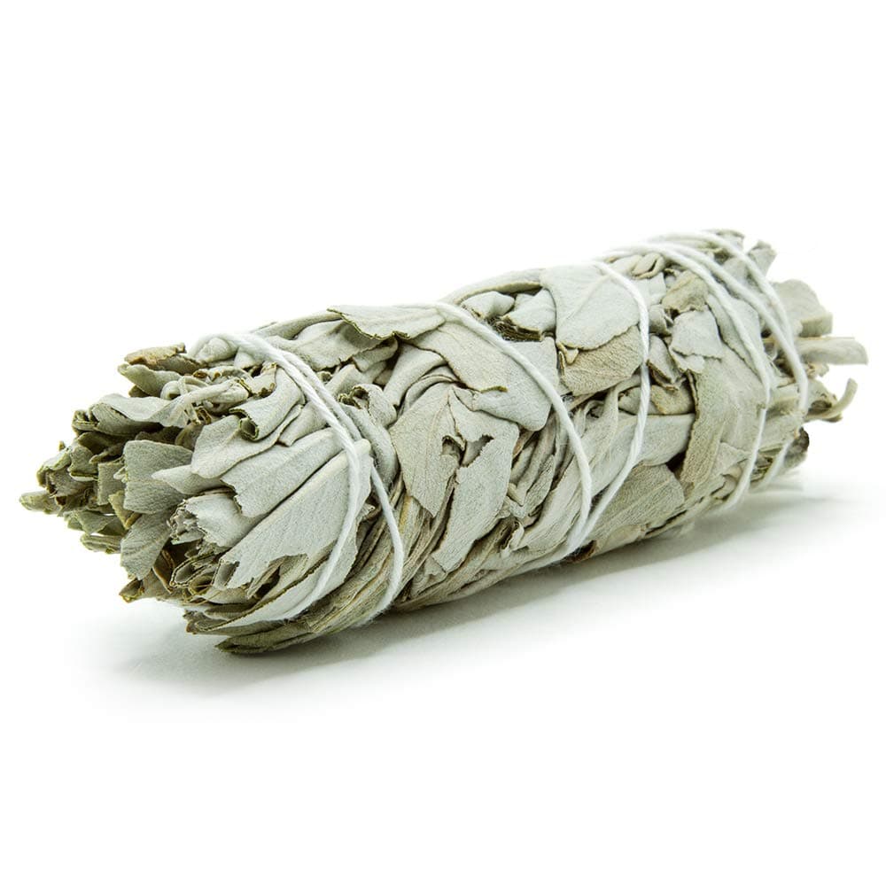 White Sage Bundle - 1 Pack - 4 Inches Wild Harvested California Smudge Stick Wand for Spiritual Incense Burning Aromatherapy Energy Cleansing Healing and Meditation