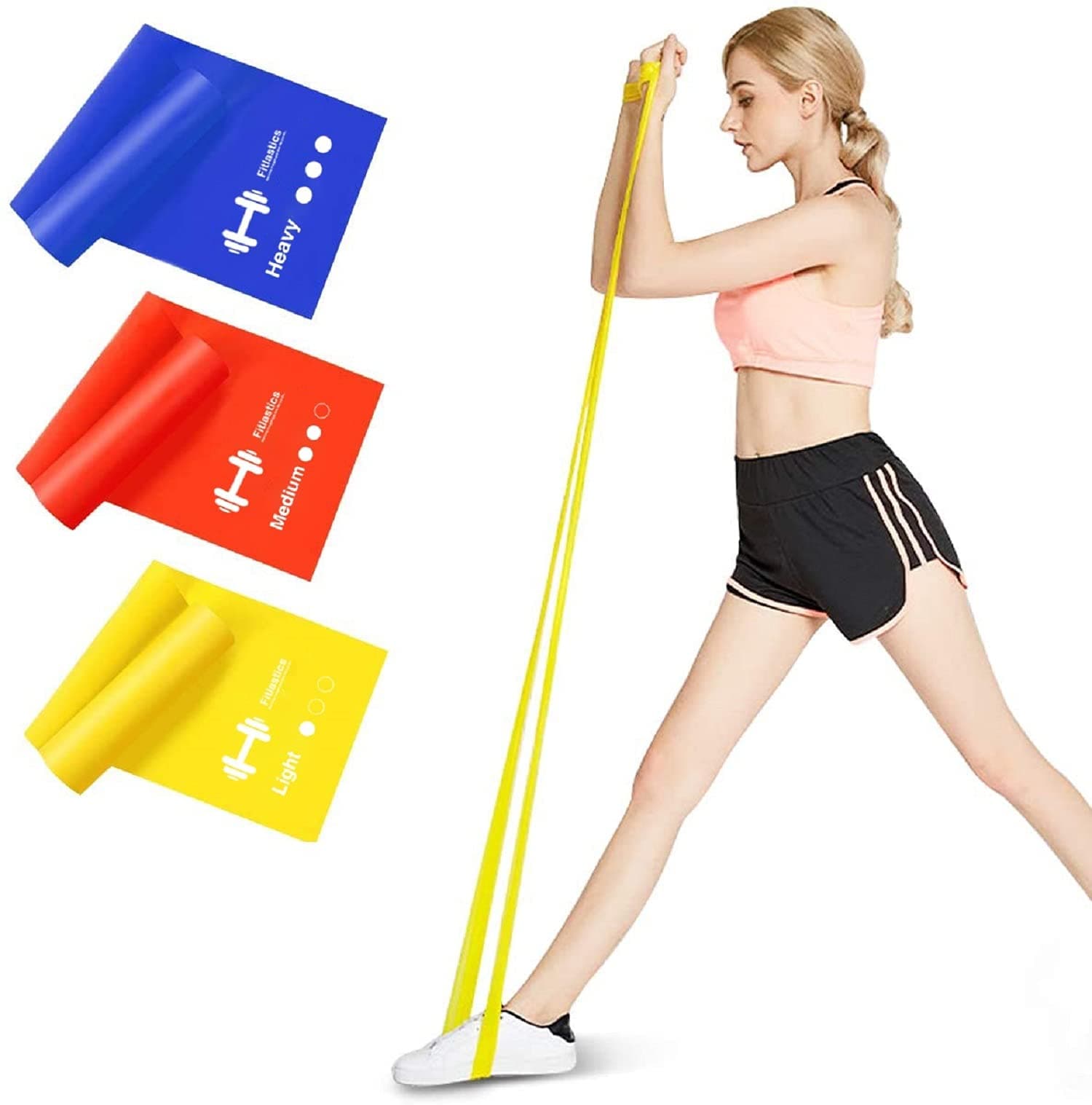 Resistance Bands for Toning. Strength Training, Stretching, Physical Therapy, Pilates, Yoga Exercises Home Fitness Workouts for Men/Women