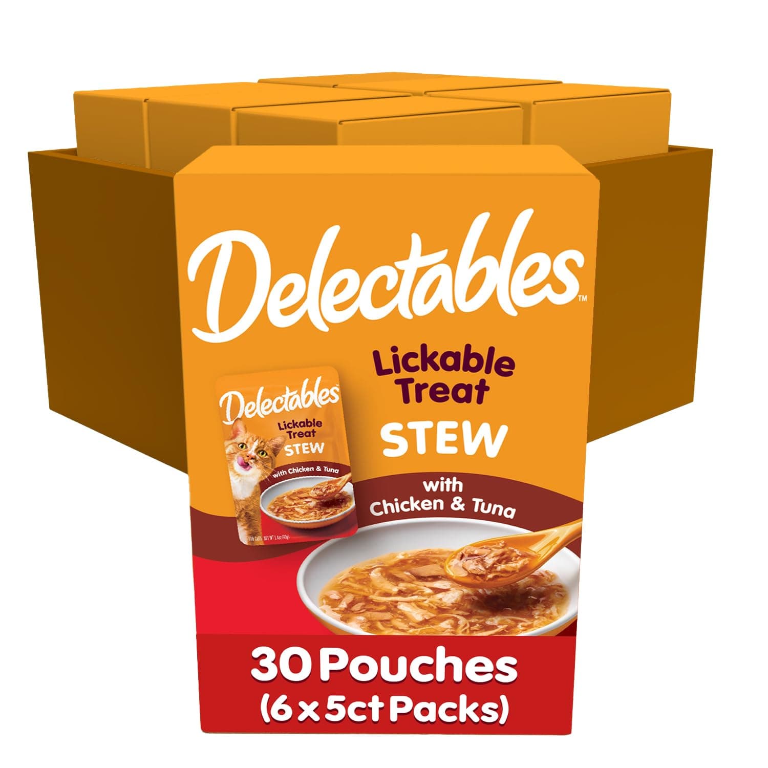 Delectables™ Lickable Treat – Stew Chicken & Tuna, 5 Pack