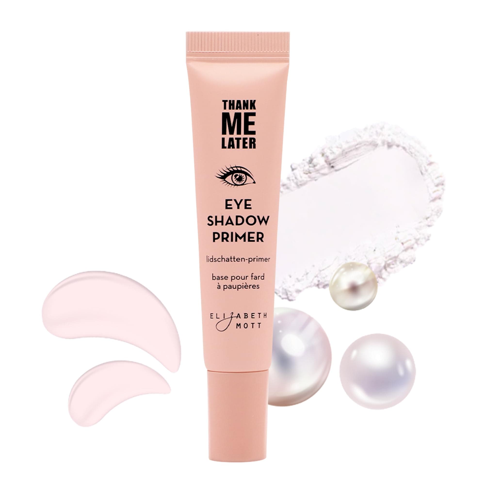 Elizabeth Mott Eyeshadow Primer - Thank Me Later - for Long-Lasting Power Grip - Eye Makeup Base to Control Oil & Prevent Creasing for All-Day - Eye Shadow Cream for Mature Skin - 10 g
