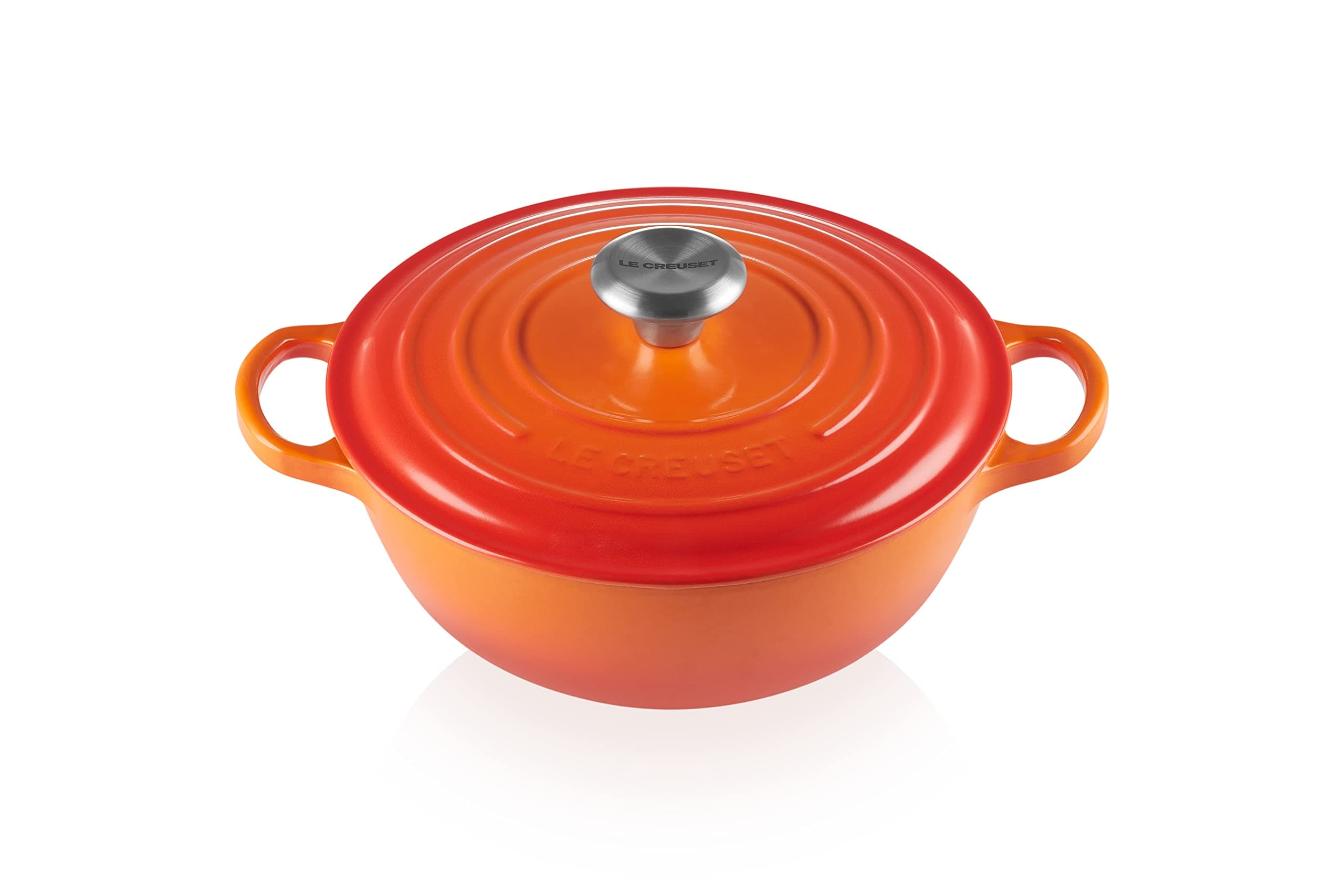 LE CREUSETEvolution Muffler in Vitrified Cast Iron, 24 cm, 3.1 L, Orange, 21114240900430