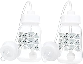Hands-Free Baby Bottle Anti-Colic Self Feeding Baby Bottle (4oz, Pack of 2)