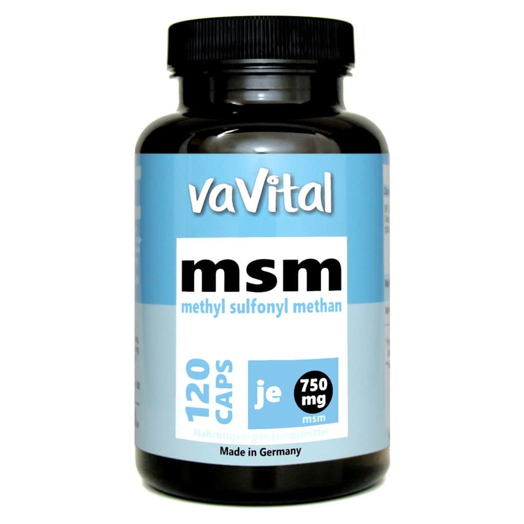 MSM – 750mg per Capsule | 120 Capsules | 100% Vegan | 4 Months Supply | Premium Product Made in Germany – Vavital