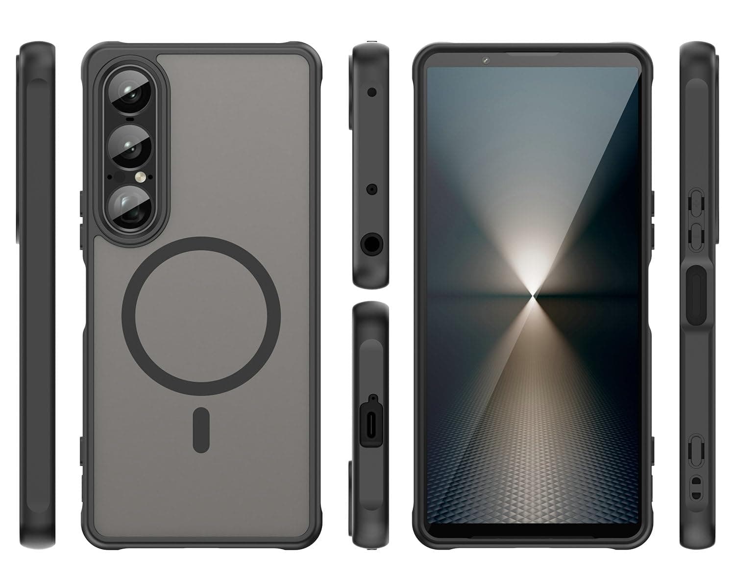 Compatible with Sony Xperia 1 VII Case Cover,Compatible with MagSafe,Anti-Fall,Compatible with Sony Xperia 1 VII 2025 XQ-FS54 Cell Protective Phone Case Black