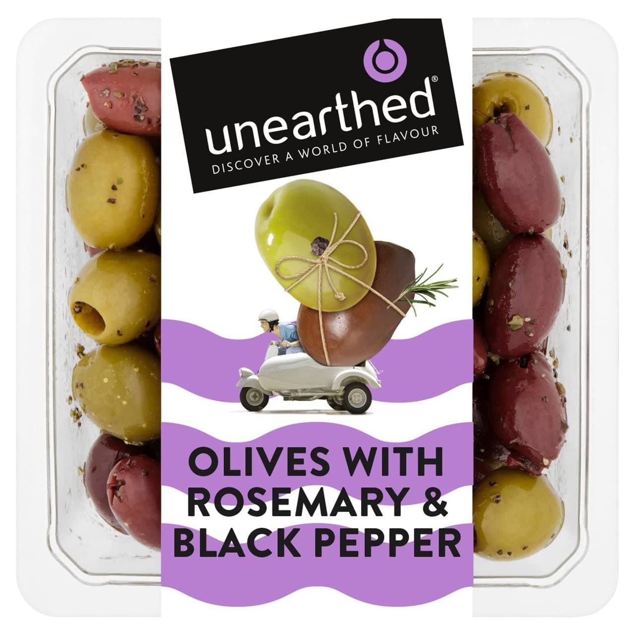Unearthed Olives with Rosemary and Black Pepper