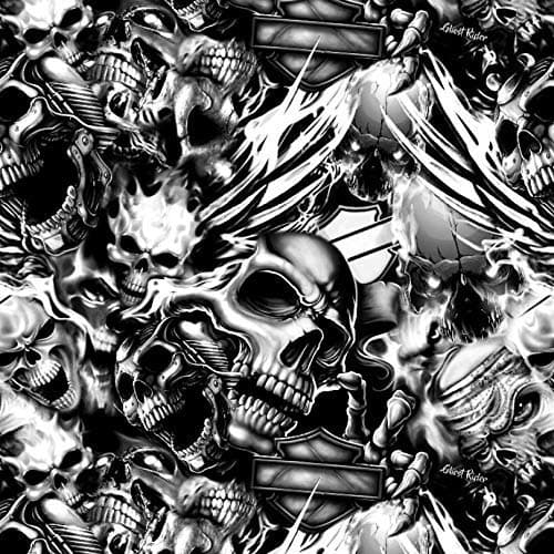 Dip Ape Hydrographic Film Ghost Rider Skulls Design