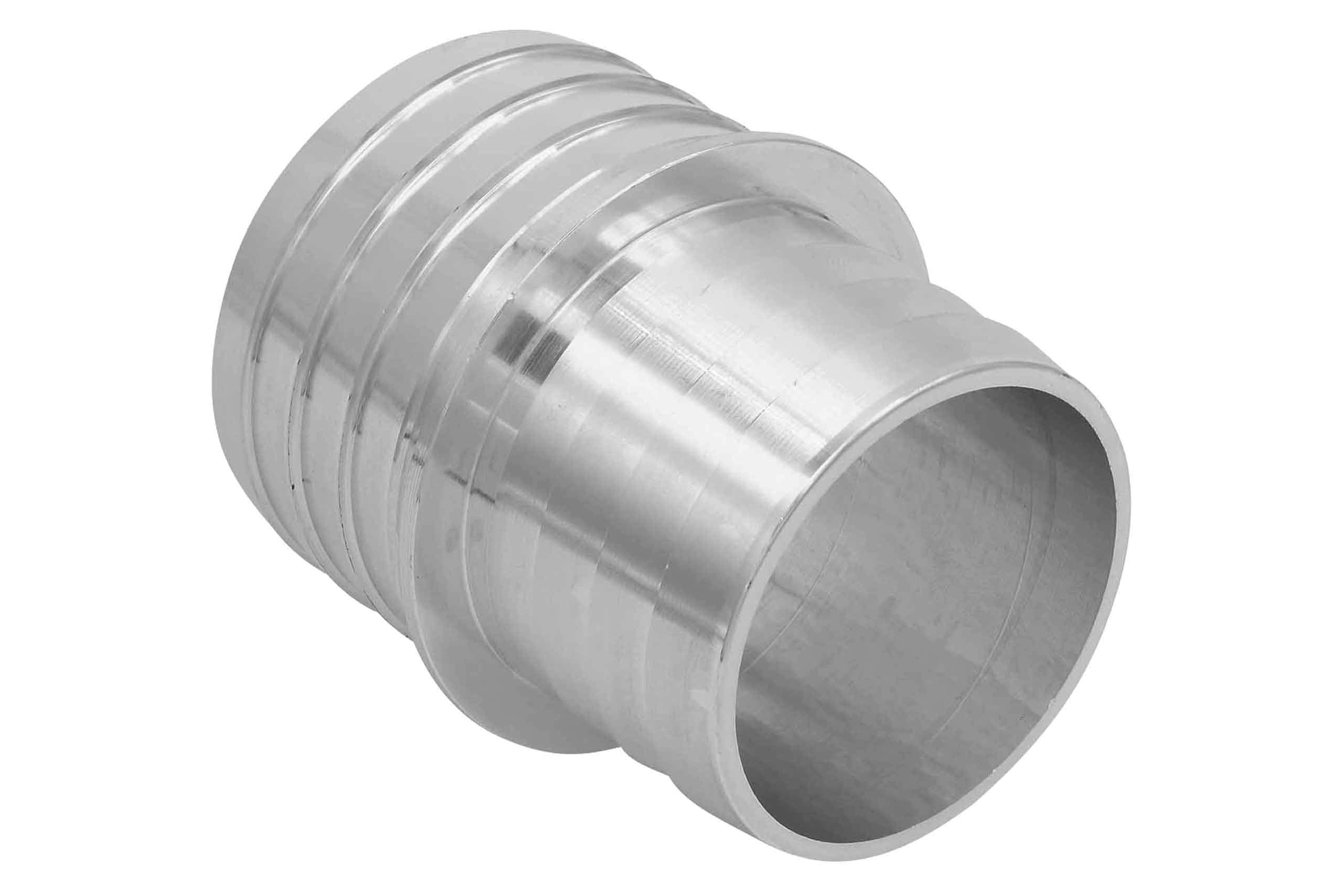 ICT Billet 1-1/2" to 1-3/4" Inch Hose Barb Splice Coupler Repair Reducer Fitting Adapter Connector Radiator Coolant Intercooler Heat Exchanger Fluid Manufactured in the USA Aluminum AN627-28-24A