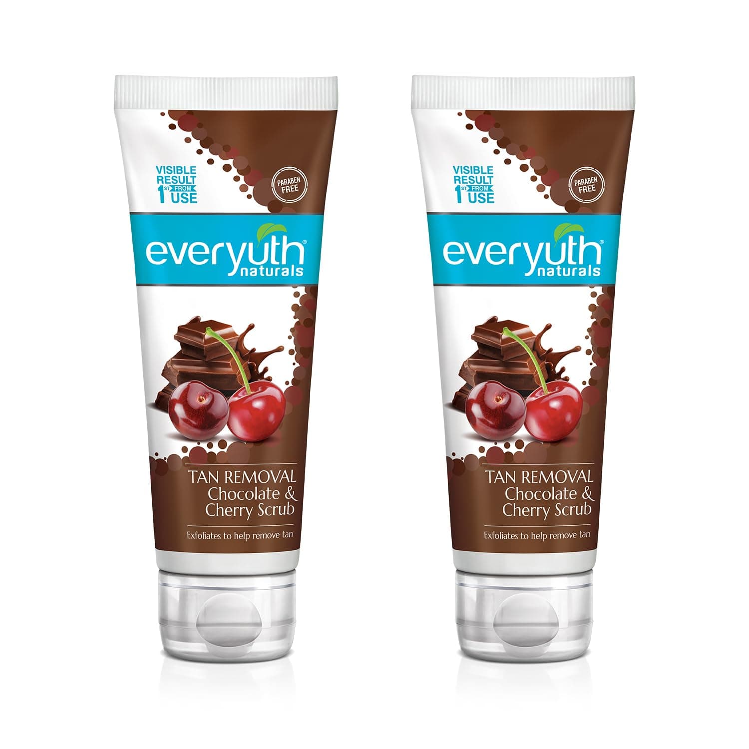 Naturals Tan Removal Chocolate&Cherry Scrub|D Tan,Detoxify&Cleanse|Paraben Free|Antioxidant Choco&Multi-Vitamin Cherries|For Oily,Dry,Normal,Combination&Sensitive Skin - 100G (Pack Of 2)