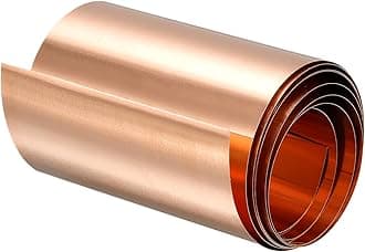 uxcell Copper Sheet Roll, Metal Foil Plate 1000mm x 60mm x 0.4mm