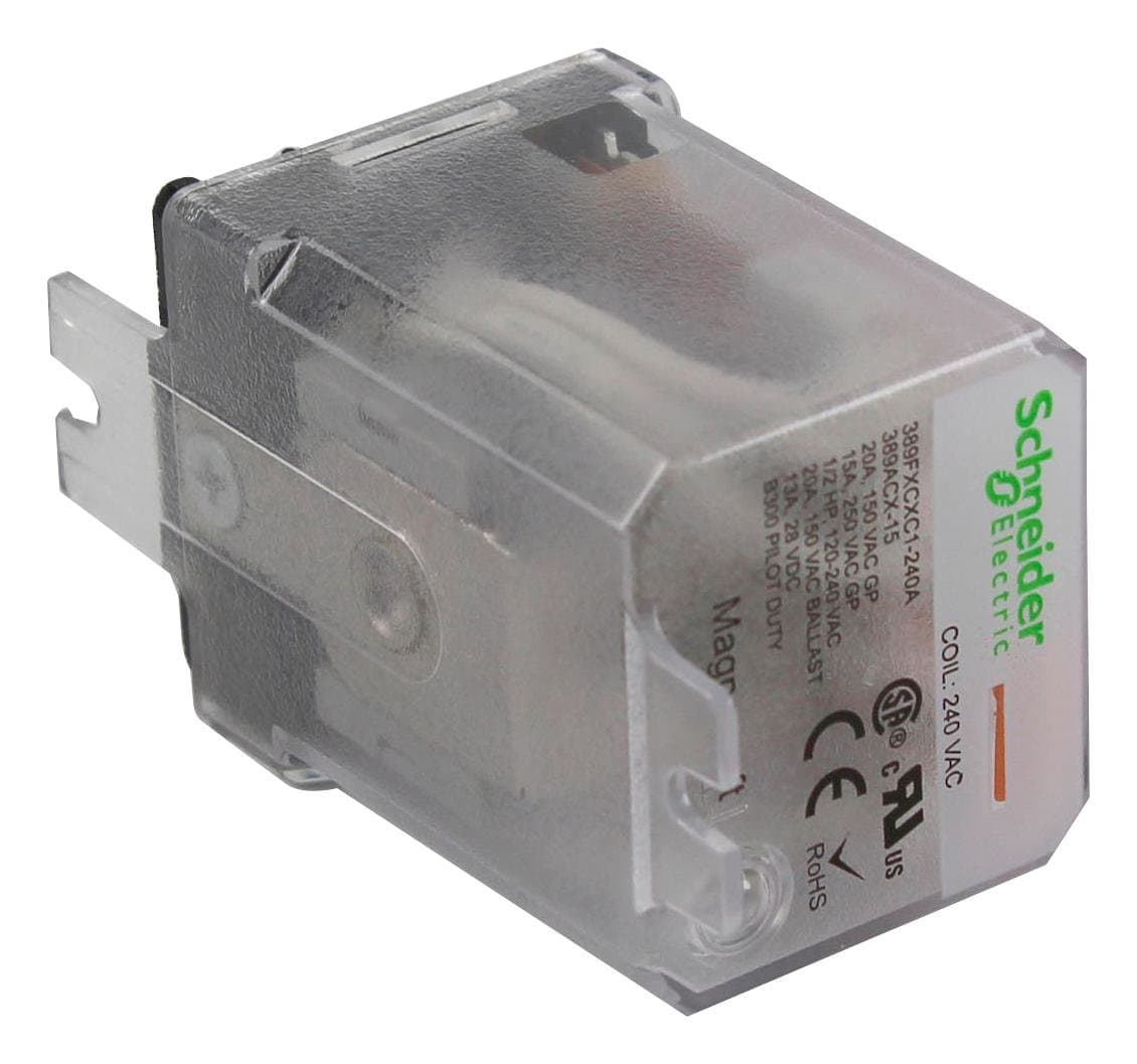 Enclosed Power Relay, 8 Pin, 240VAC, DPDT