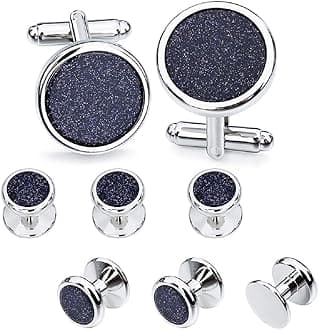 HAWSON Fashion Mother-of-Pearl Tuxedo Shirt Button and Cufflink Set, Specially Designed for Wedding Business