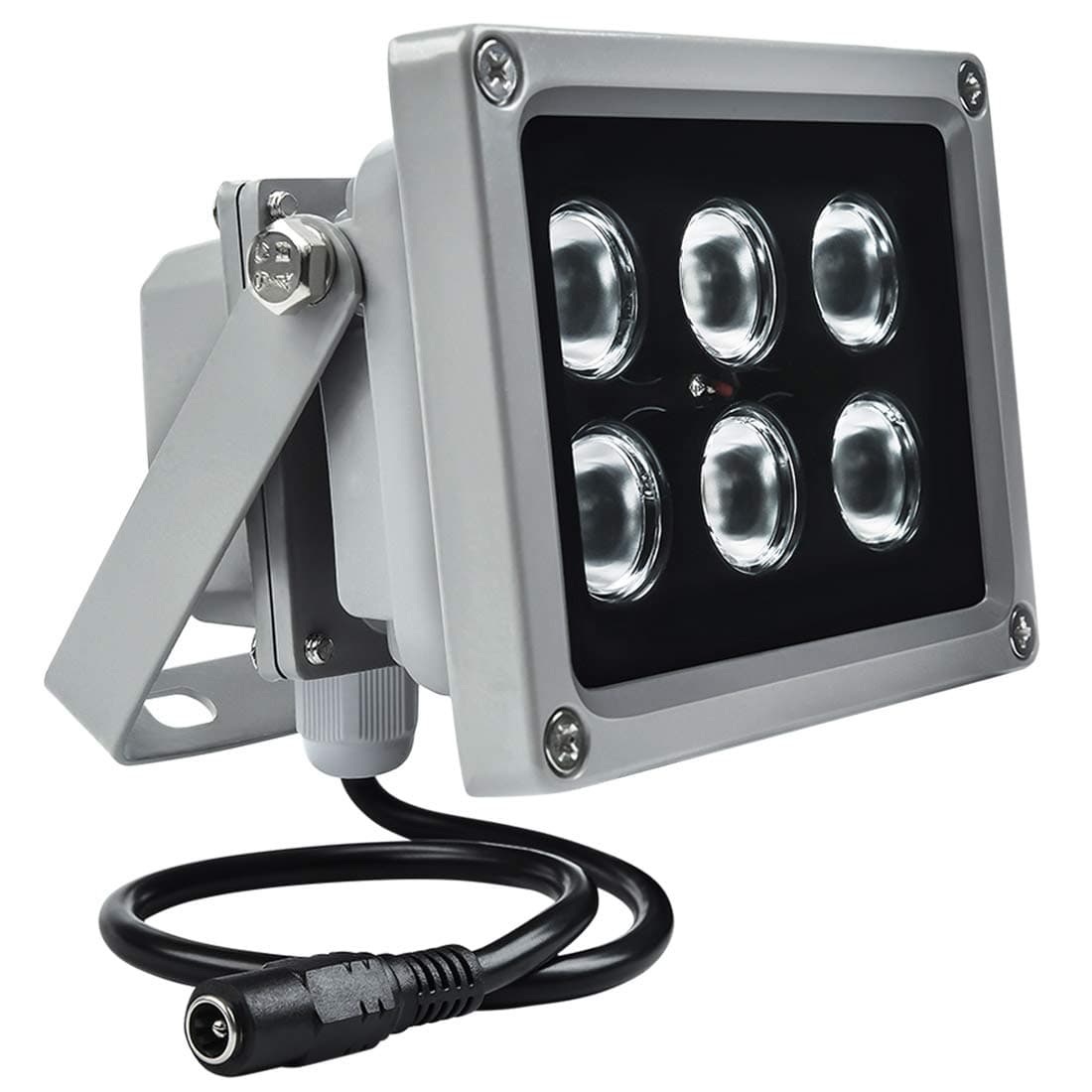 YRXC 12W LED IR Illuminator 90 Degree Wide Angle 6-LEDs IR Infrared Light for Security PI CCTV Cameras