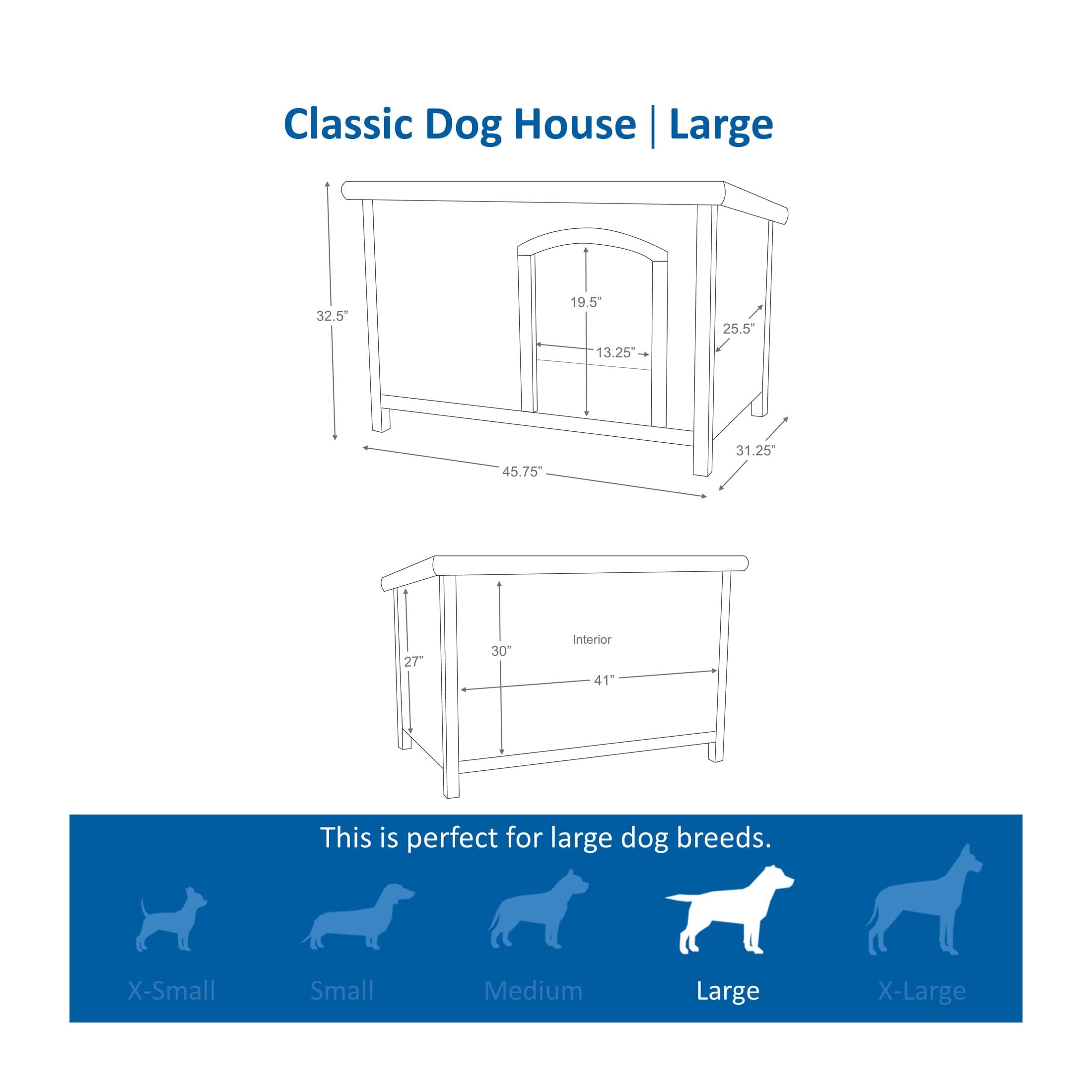 natura Classic Dog House, Large