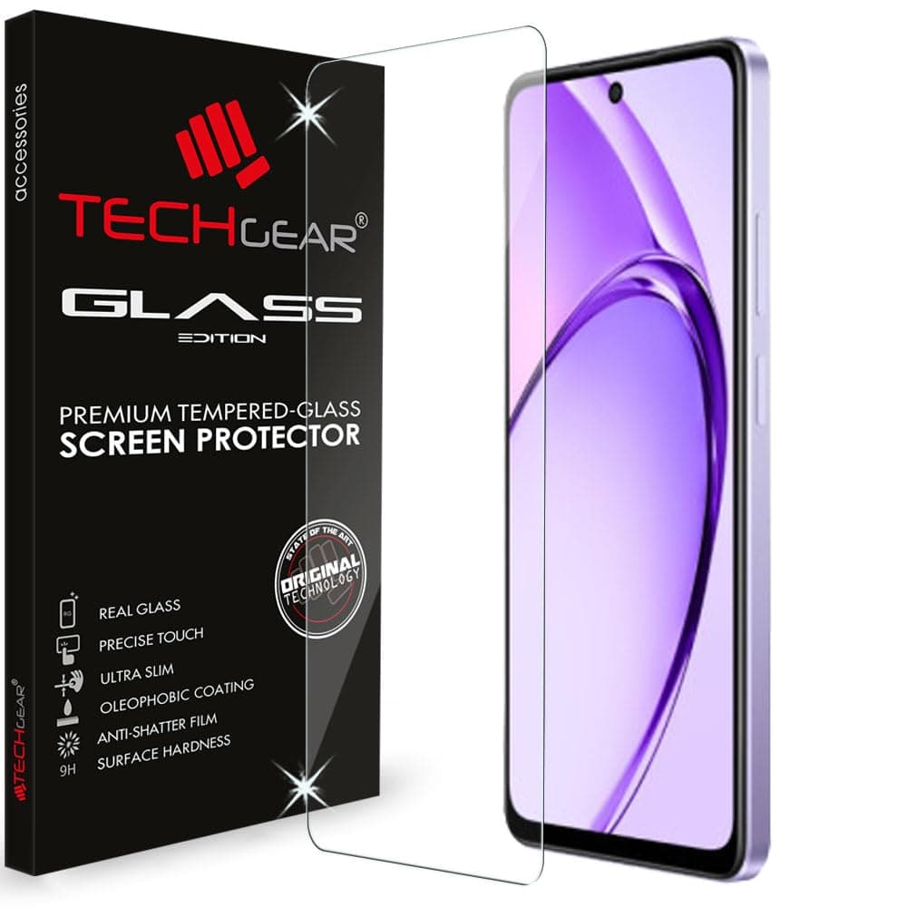 TECHGEAR GLASS Screen Protector for Oppo A40 / Oppo A60 5G, Tempered Glass Screen Protector Cover [2.5D Round Edge] [9H Hardness] [Crystal Clarity] [Scratch-Resistant] [No-Bubble]