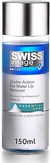Swiss Image Essential Care Double Action Eye Make Up Remover, 150 ml, Waterproof & Stubborn Ophthalmologically Tested