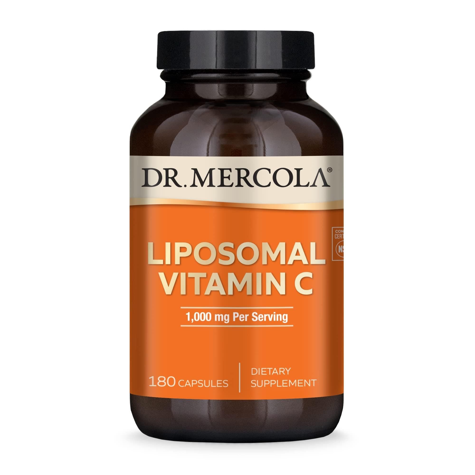 Liposomal Vitamin C, 1,000 mg per Serving, 90 Servings (180 Capsules), Dietary Supplement, Supports Immune Health, Non GMO, NSF Certified