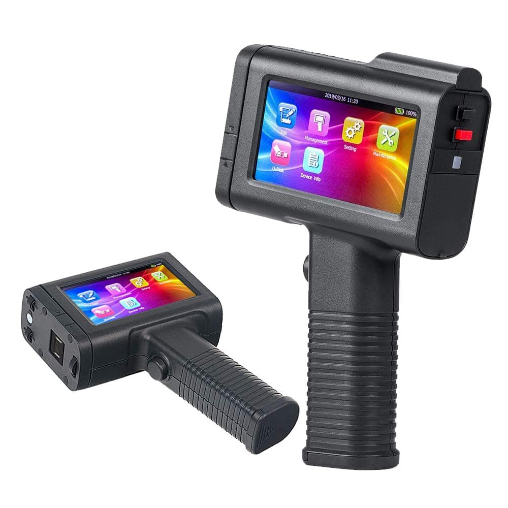 Kingjet Smart BENTSAI Handheld Inkjet Printer Coder Coding Machine Printing Date Logo Code Picture with 4.3inch Color touch screen