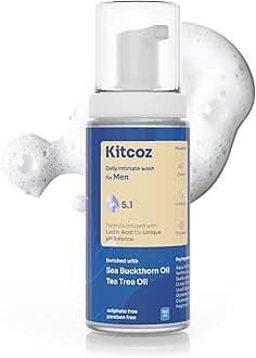 Kitcoz Intimate Hygiene Wash for Men (150ml) | Prevents Itching, Drying, Bad Odour & Fungal Infections | Natural pH Balance for Private Parts | Suitable for All Skin Types