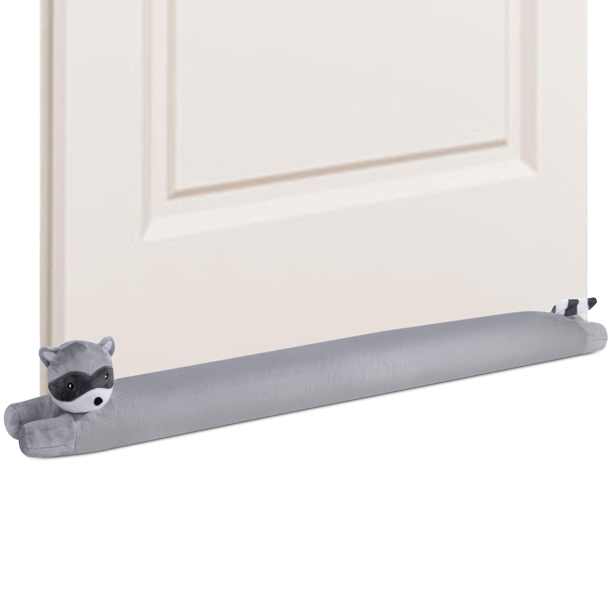 My OLi Under Door Draft Stopper Decorative Wind Stopper 36 inch for Door & Window Noise Blocker Gap Stoppers Window Sealer - Stuffed Raccoon