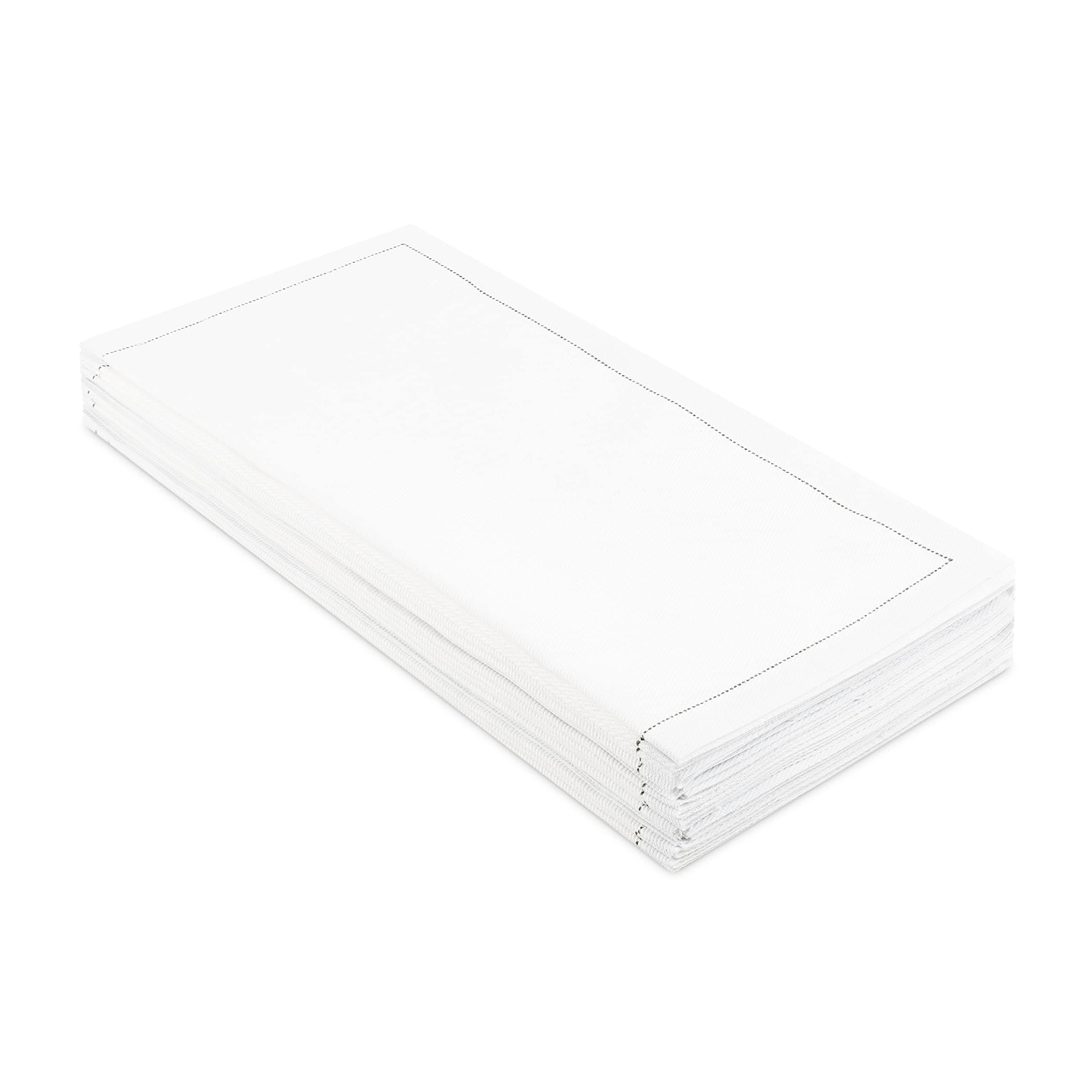 Five Star Cotton Half Fold Napkins, Hand Towel, Small Plates, Bar, Party Napkins - 8"x4" (30 x) White